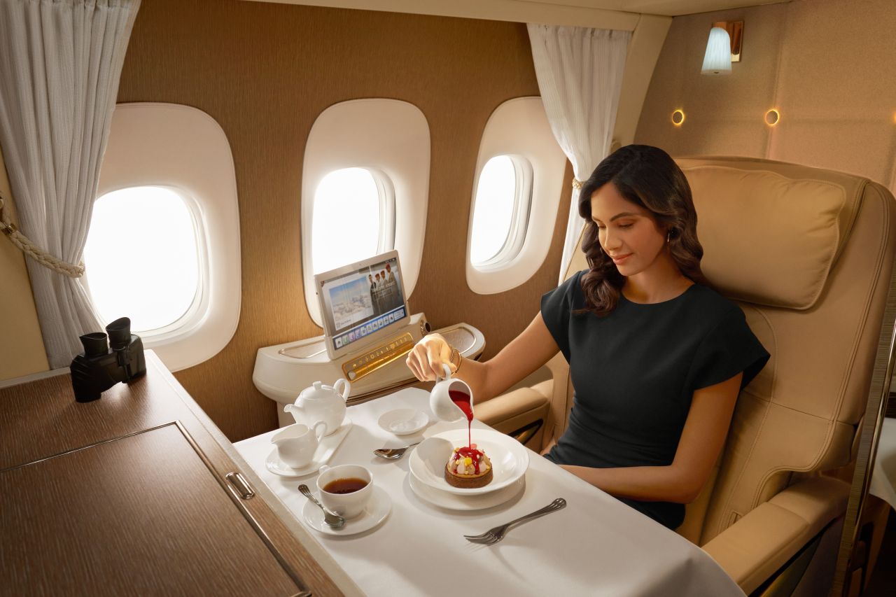 Süße Schokoladendesserts bei Emirates