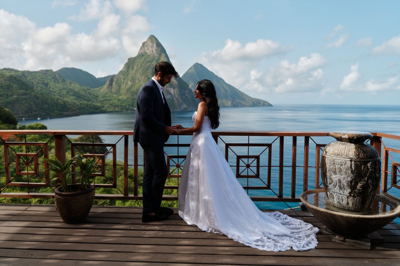 Hochzeitspaar auf Saint Lucia
