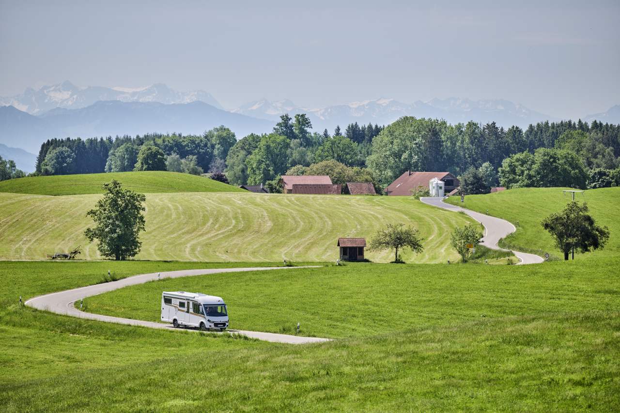 Wohnmobil Landschaft Oberschwaben