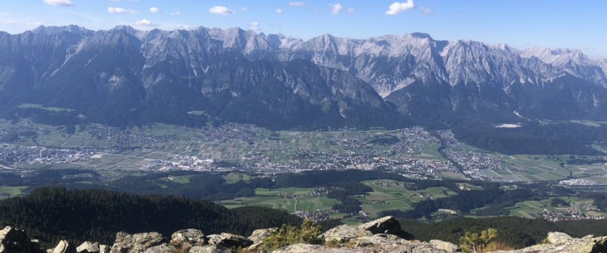 Ausblick auf Karwendel vom Panorama Schützensteig
