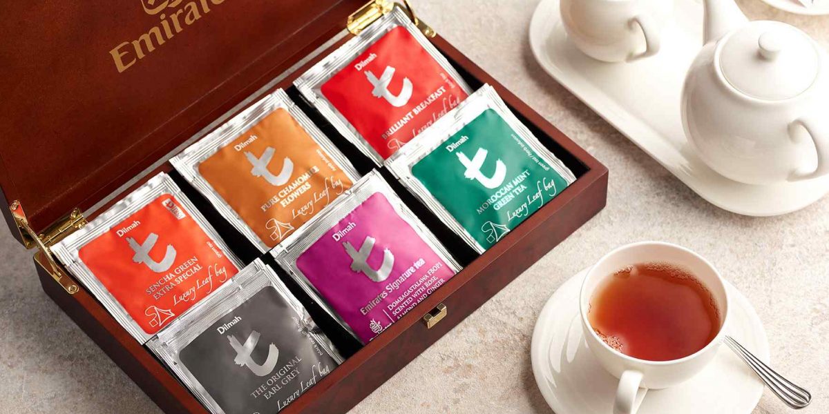 Auswahl an Dilmah Tessorten bei Emirates