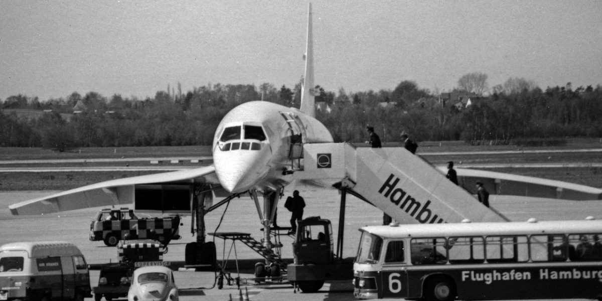 Concorde der Air France 1976 Hamburg Airport