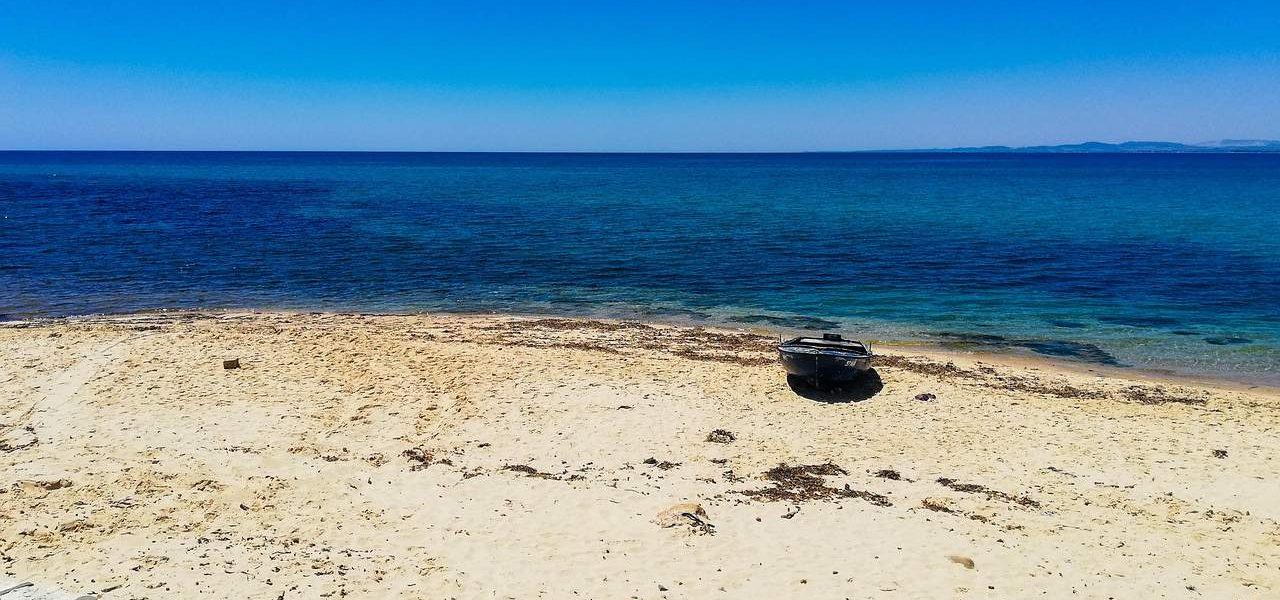 Einsamer Strandabschnitt bei Hammamet