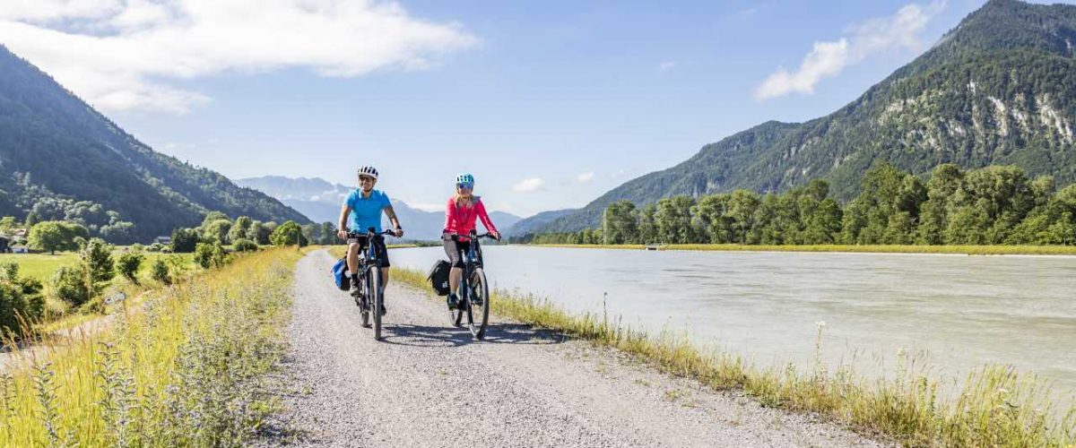 Fahrradfahrer auf dem Innradweg