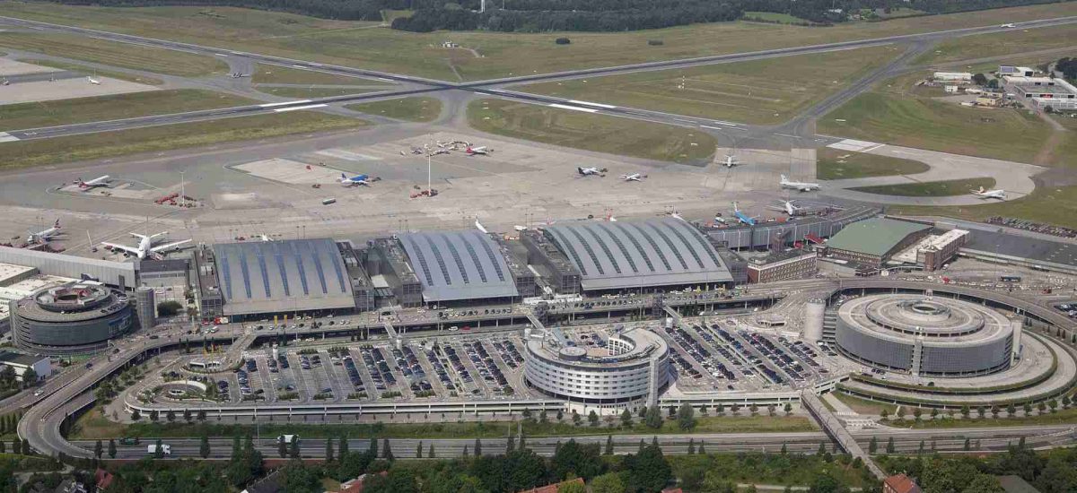Flughafen Hamburg aus der Luftperspektive