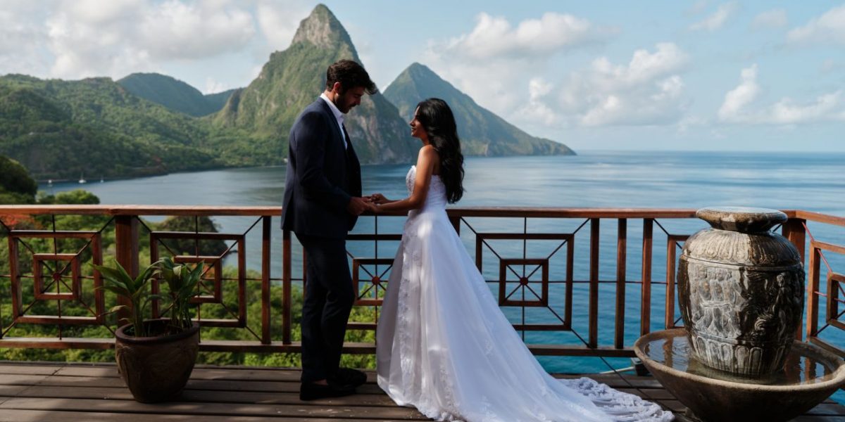 Hochzeitspaar auf Saint Lucia