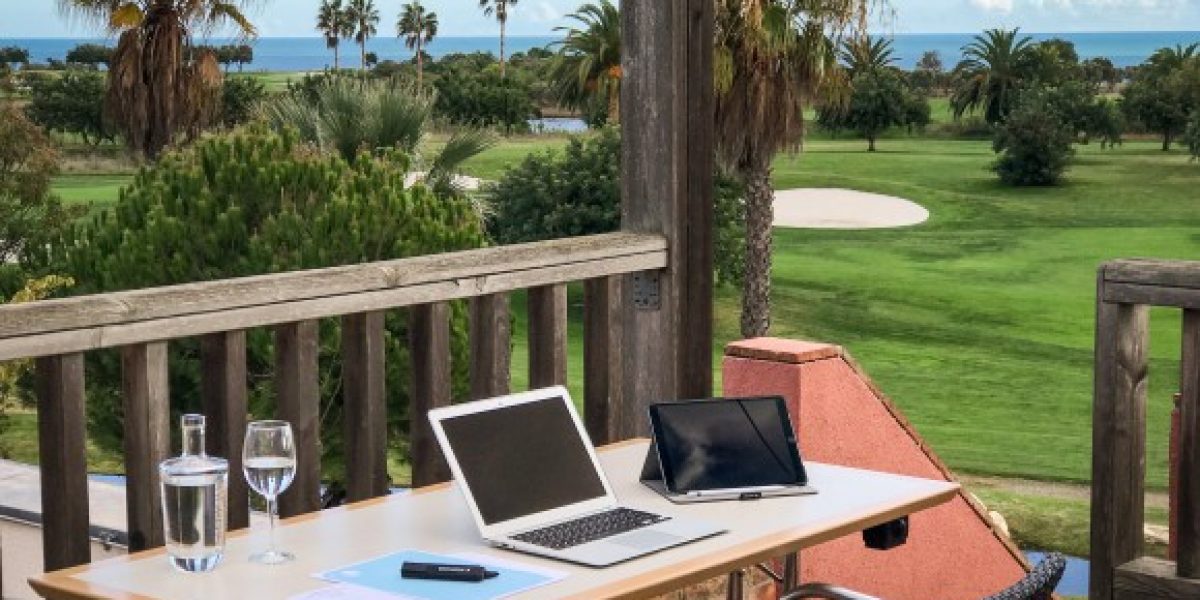 Homeoffice Algarve Golfplatz