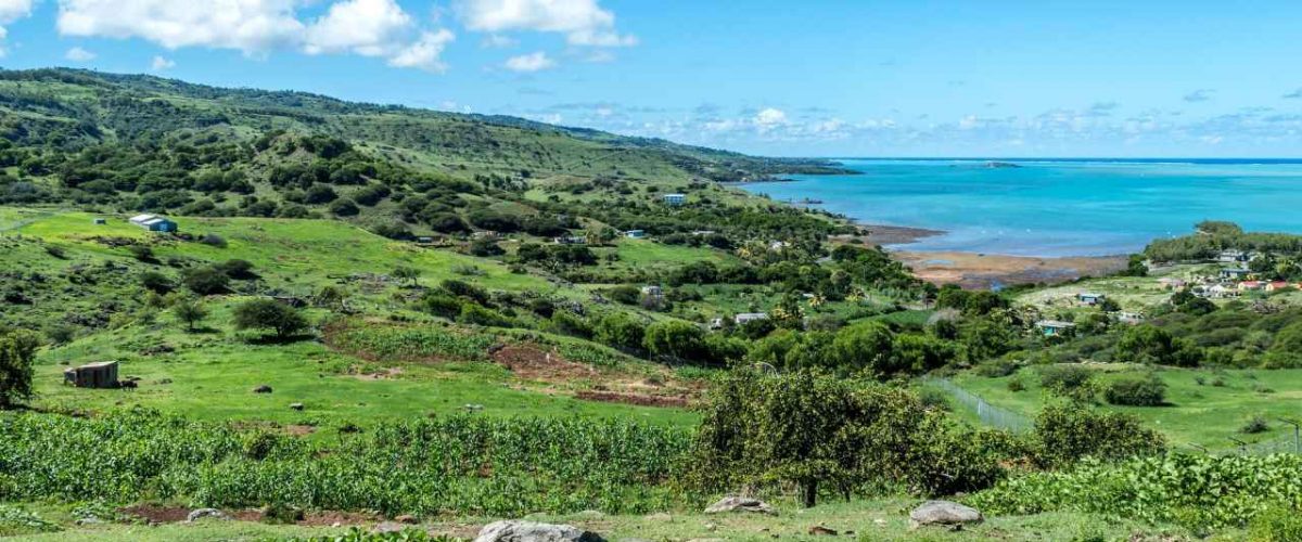 Insel Rodrigues grüne Landschaft