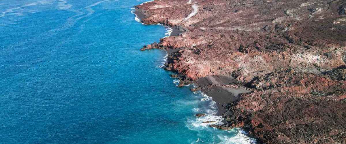 Lavaströme Cumbre Vieja Küste La Palma