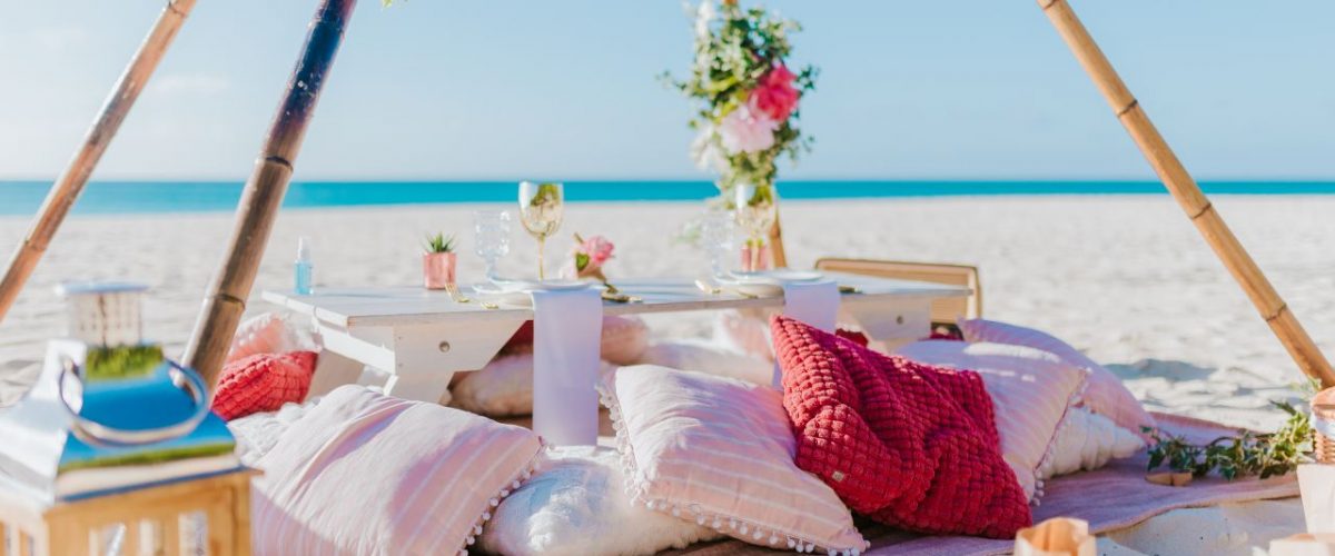 Luxus-Picknick Strand Aruba
