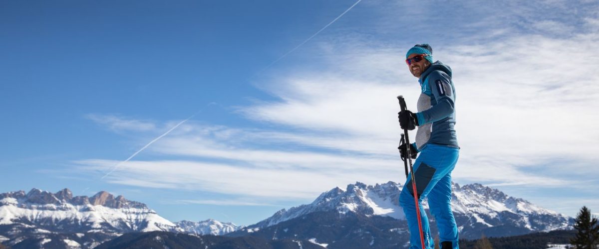 Panoramablick Winterwandern Eggental