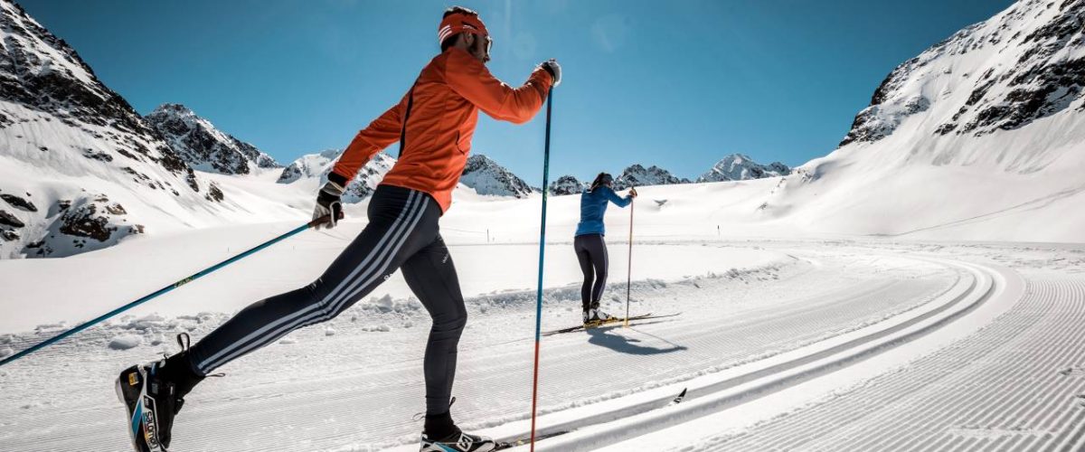 Ski-Langläufer am Pitztaler Gletscher