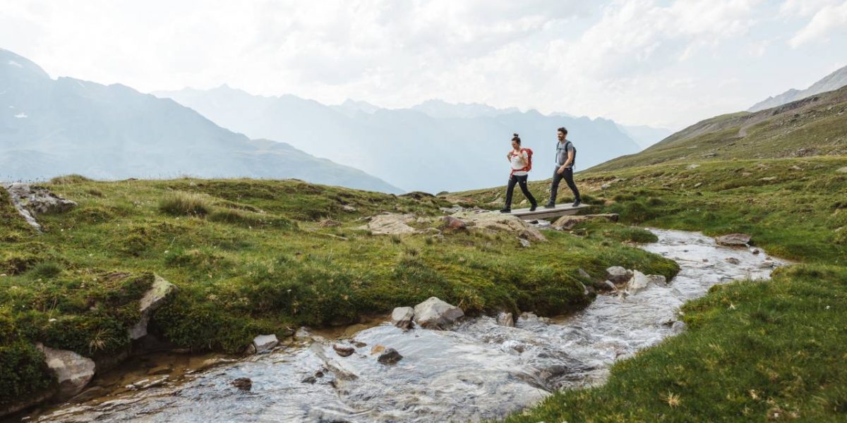 Sommer in Gurgl Wanderer Hochplateau