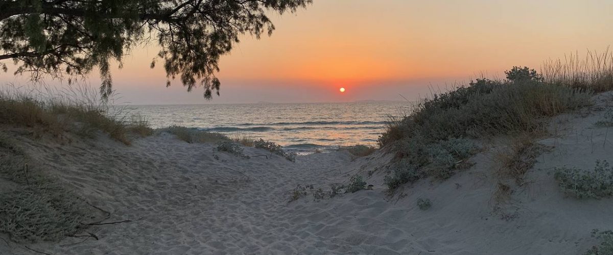 Sonnenuntergang am Strand auf Kos