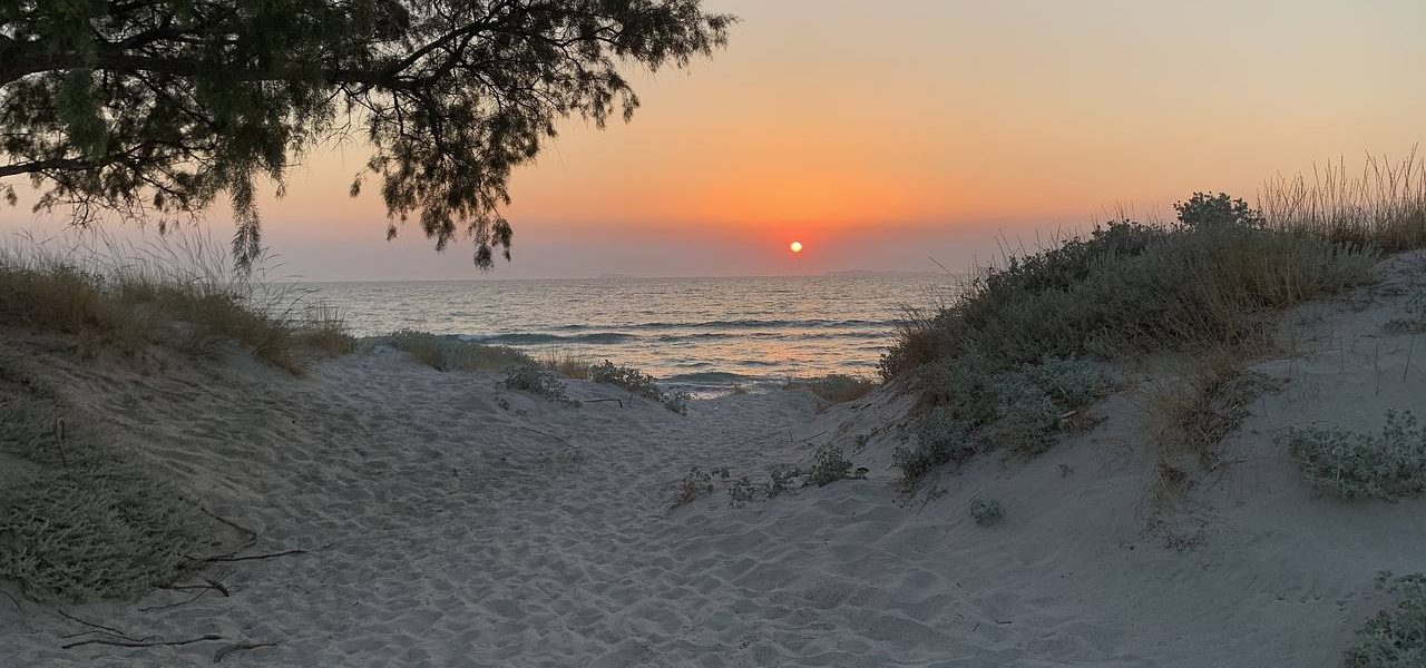 Sonnenuntergang am Strand auf Kos