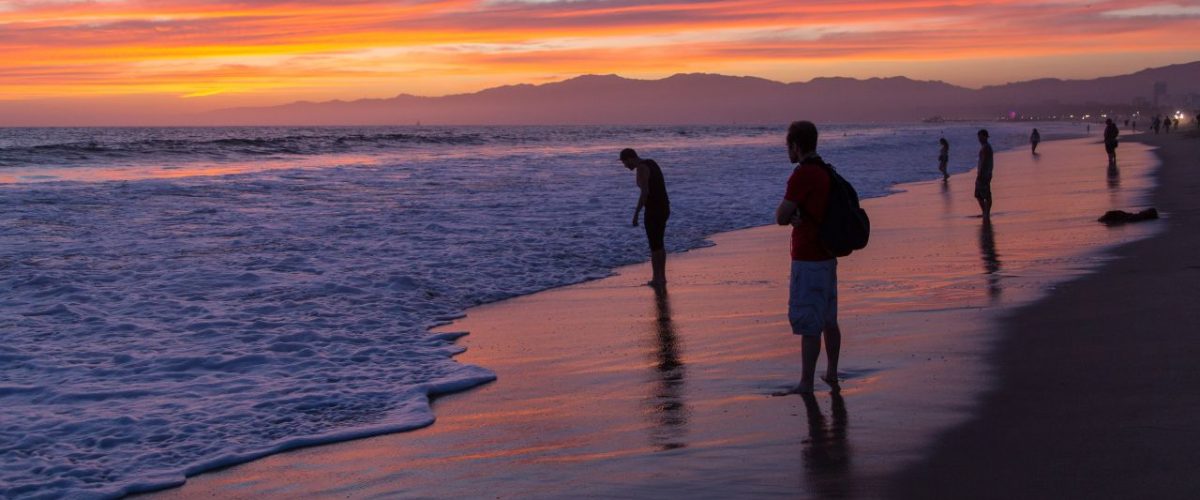 Sonnenuntergang am Venice Beach in Los Angeles