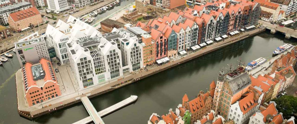 Speicherinsel in Danzig aus der Luft