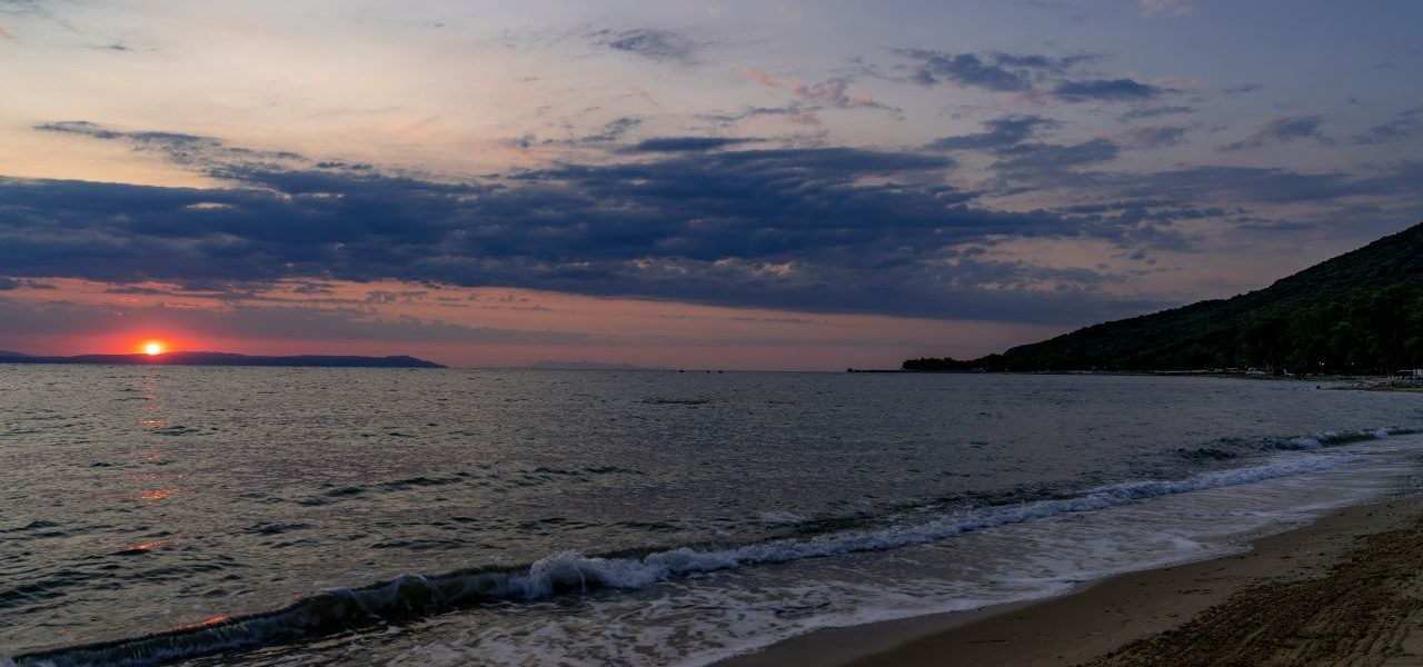 Stavros Strand Sonnenuntergang