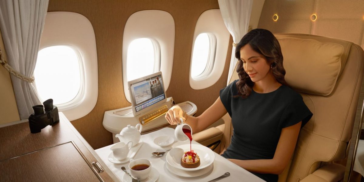 Süße Schokoladendesserts bei Emirates