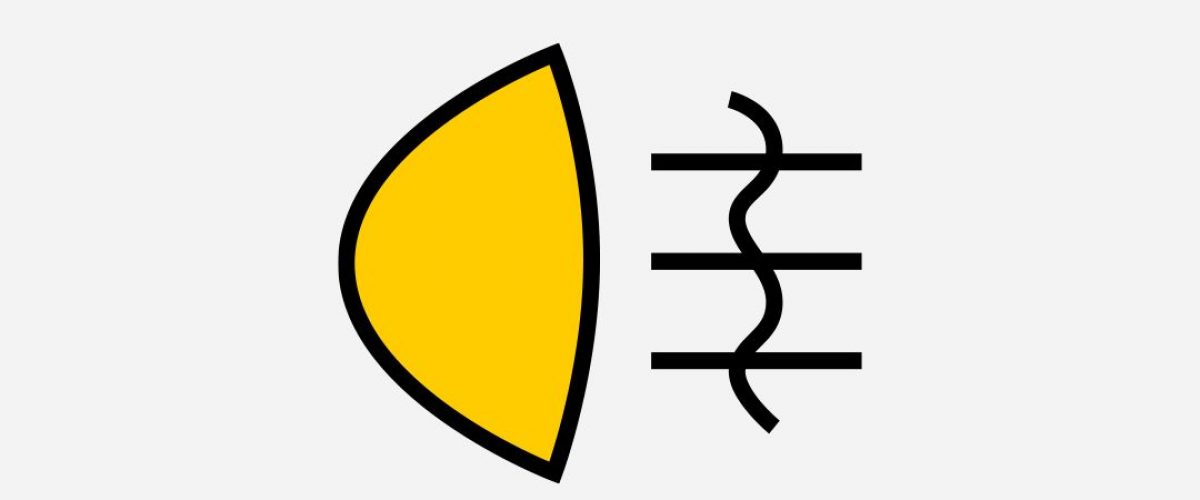 Symbol der Nebelschlussleuchte im Fahrzeug