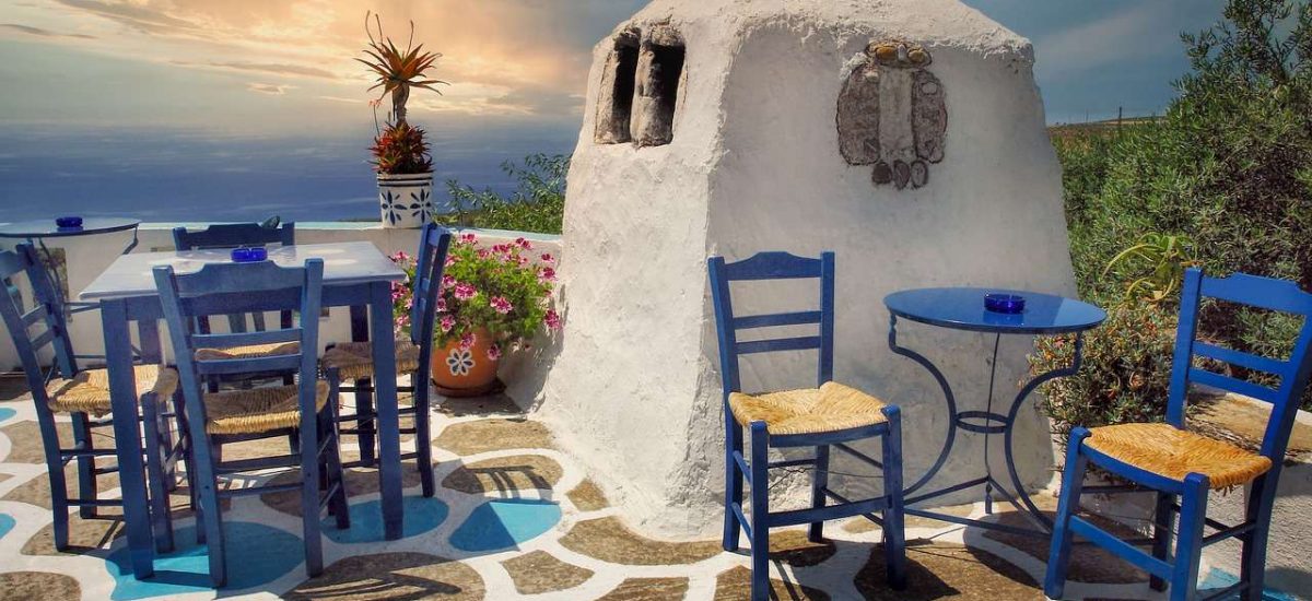 Taverne auf Kreta bei Sonnenuntergang