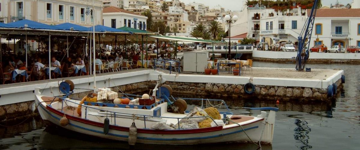 Tavernen im Hafen von Chersonissos