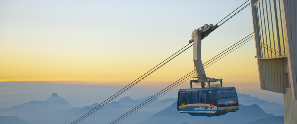 Tiroler Zugspitzbahn Ankunft Bergstation