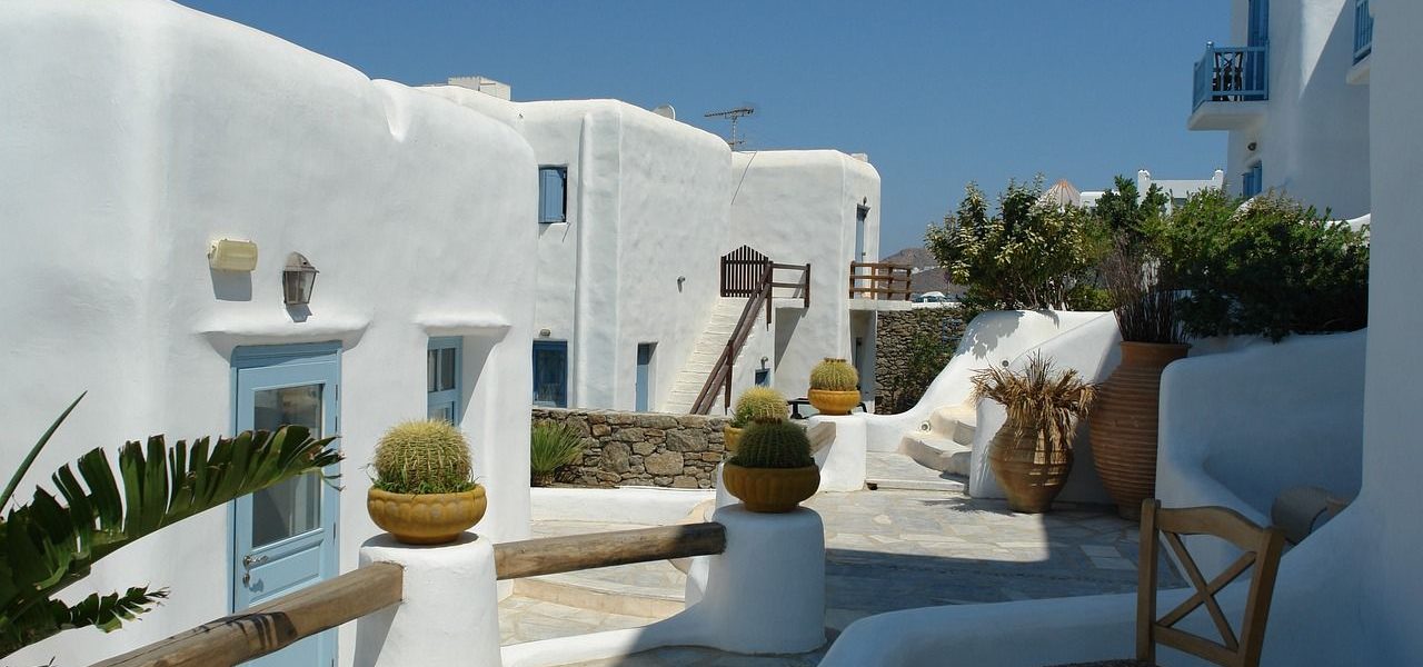 Typische Architektur für Mykonos
