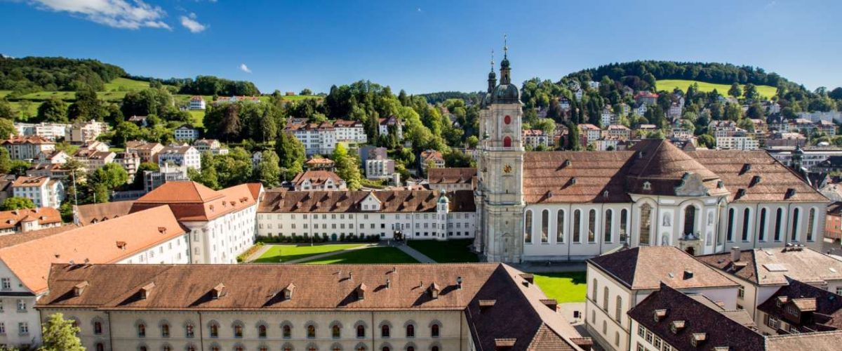 Weltkulturerbe Stiftsbezirk St. Gallen aus der Luft