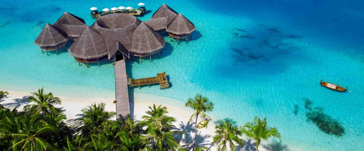 Öko-Resort Gili Lankanfushi aus der Luft
